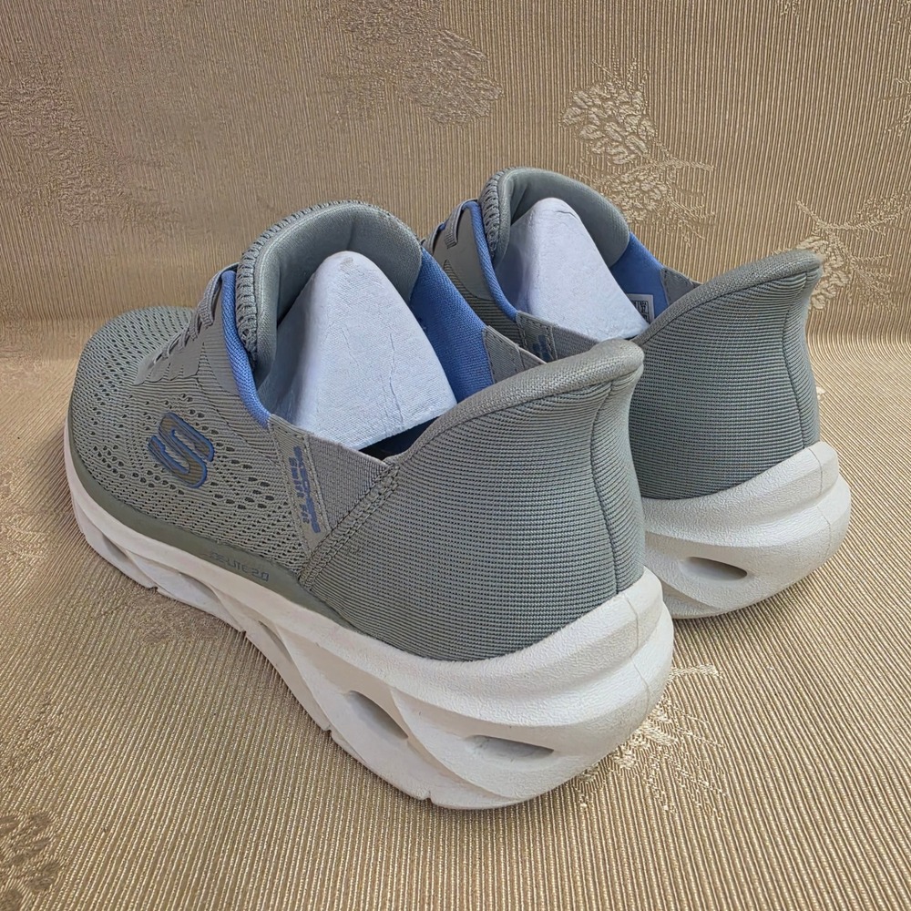 Skechers Hands Free Slip-ins Glide-Lite 2.0 Grey Blue Sneakers 179341 Womens 8 - Picture 4 of 7